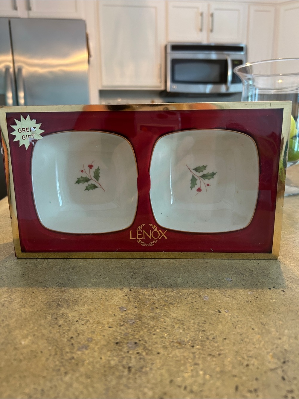 Lenox Red Holiday Dipping Bowls Set of 2